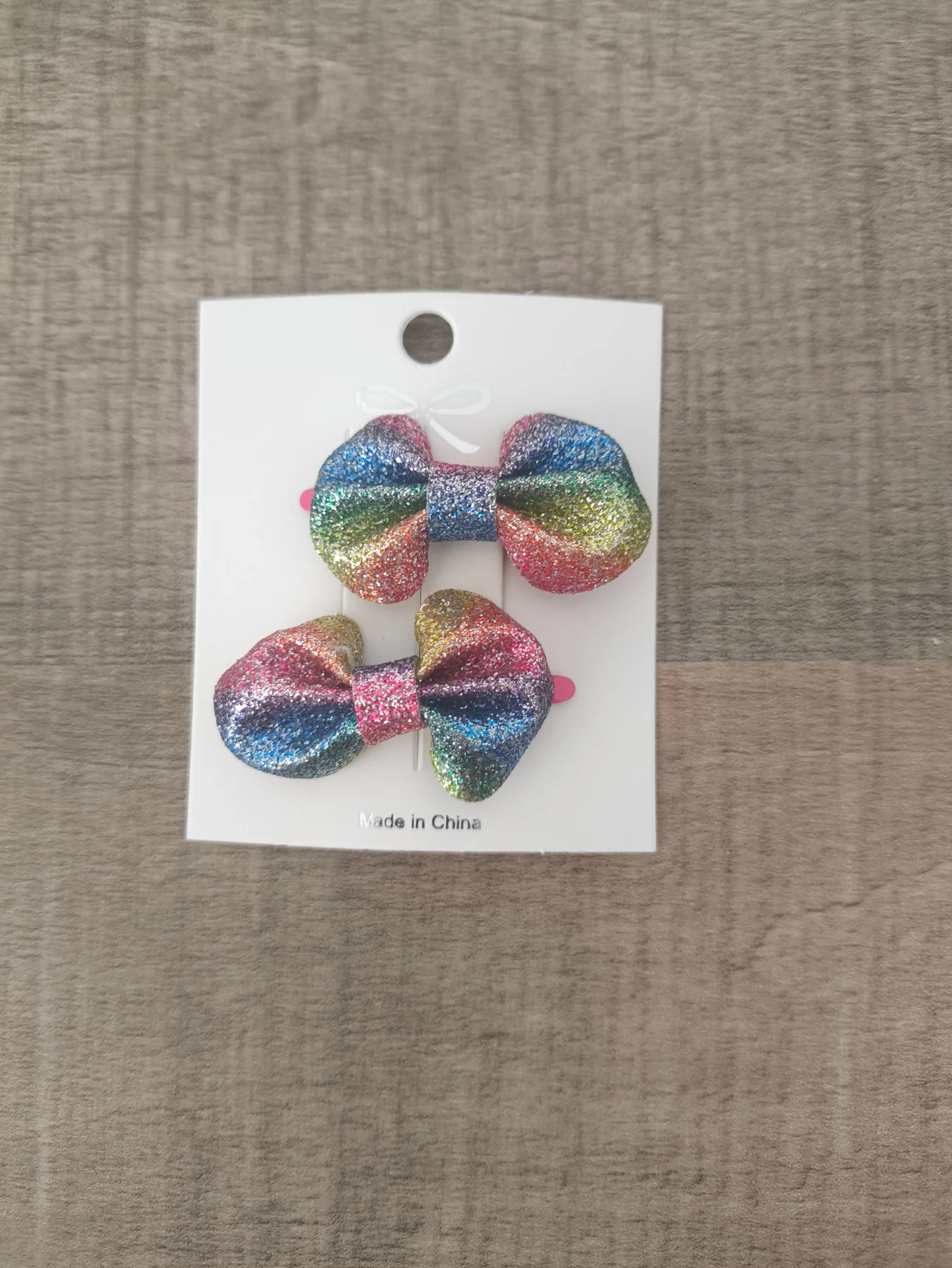 Rainbow Sparkle Glitter Hair Clips (Set of 2)