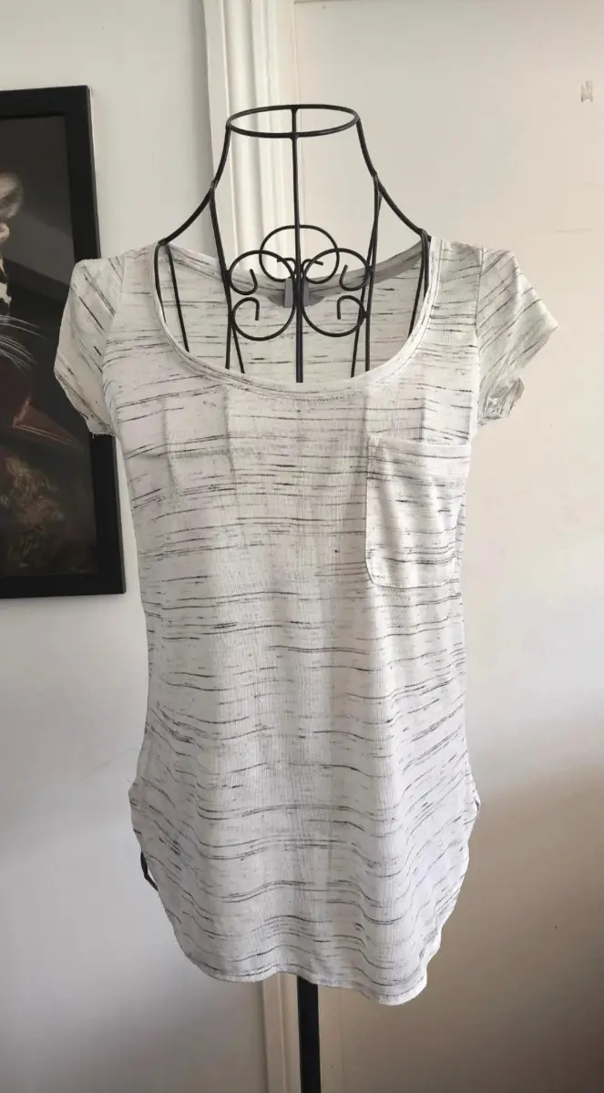 Monochrome Space-Dye Tee - Soft Grunge Basics - Size EU XS