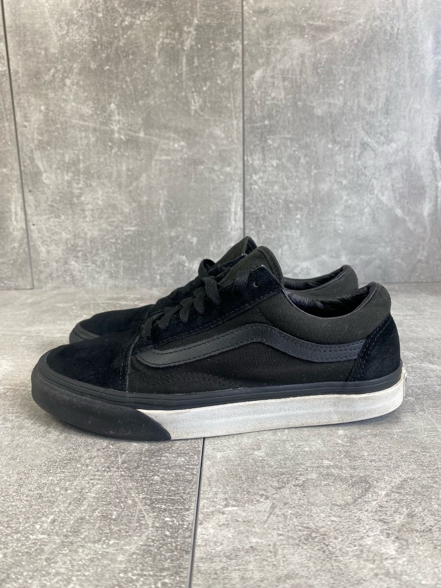 Vans Old Skool "Mono Bumper" Trainers - Black / White - UK 5