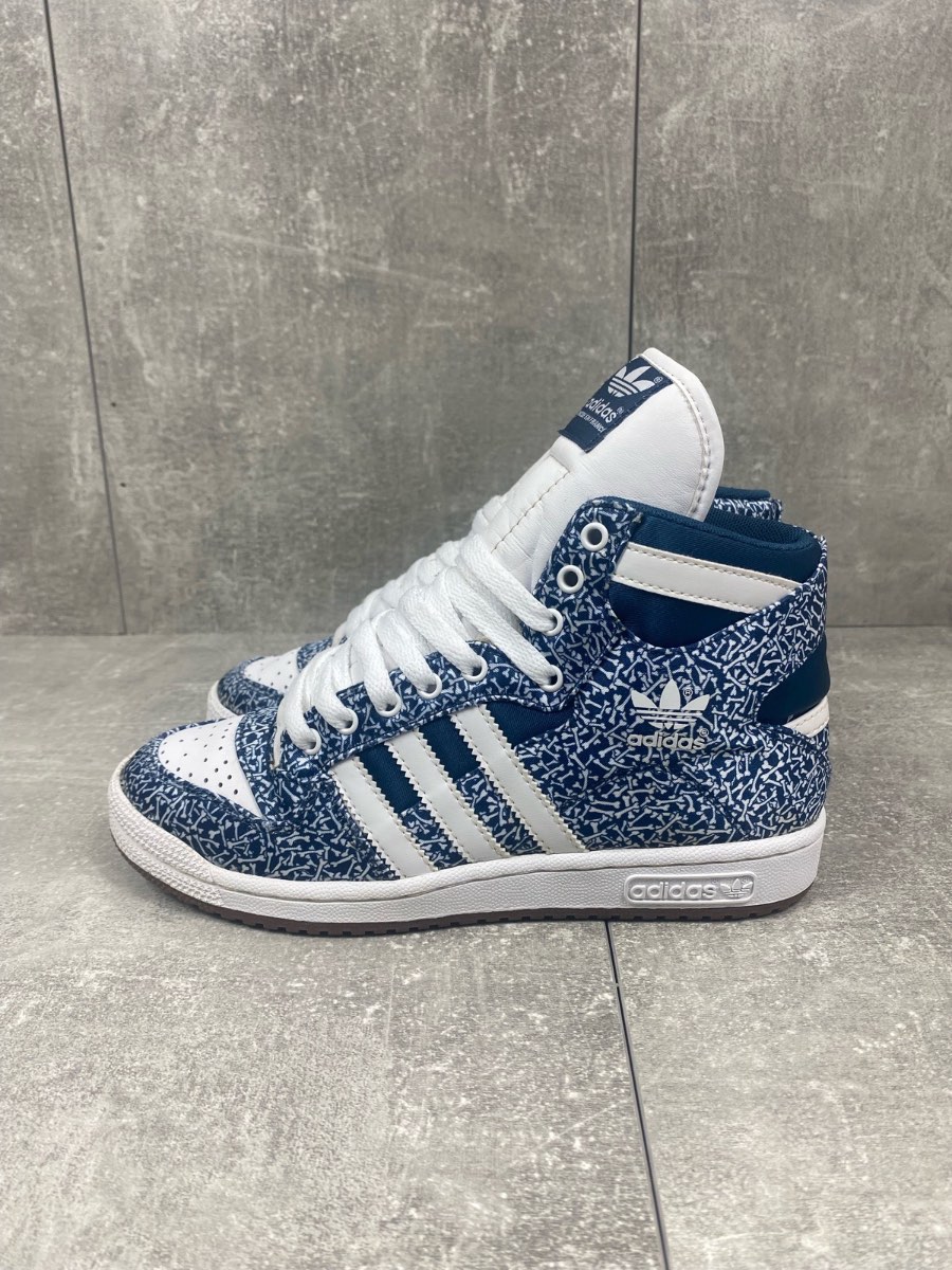RARE Women's Adidas Originals Decade OG Mid Trainers • Blue & White • UK Size 5