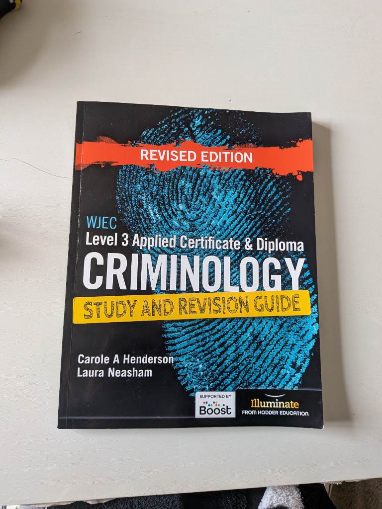 Wjec  level 3  criminology study and revision book
