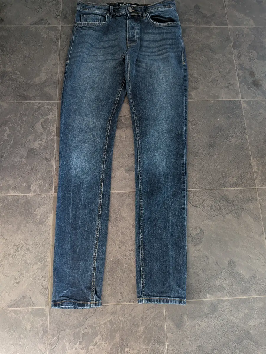 Crosshatch mens jeans 32w x 34L blue , style buraca , slim fit