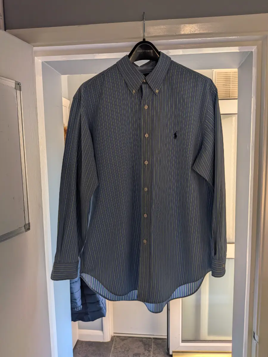 Ralph Lauren Classic Fit Striped Long Sleeve Dress Shirt - Size 16.5 (XL)