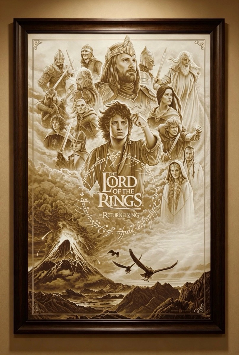 The Lord of the Rings Poster | Middle-earth Fantasy Wall Art | Unframed | A4, A3 & A1