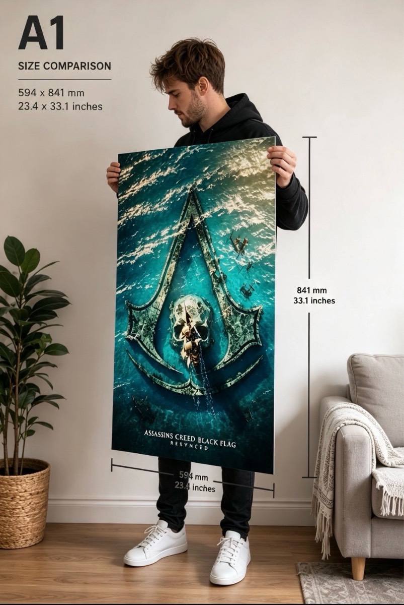 Assassin’s Creed Black Flag: Resynced Poster | Gaming Wall Art | Assassin’s Creed Print | A4, A3 & A