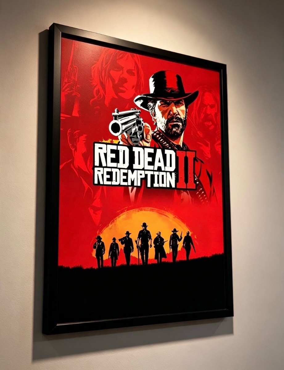 Red Dead Redemption 2 Poster | Arthur Morgan Wild West Wall Art | Gaming Print | A4, A3 & A1 Unframe