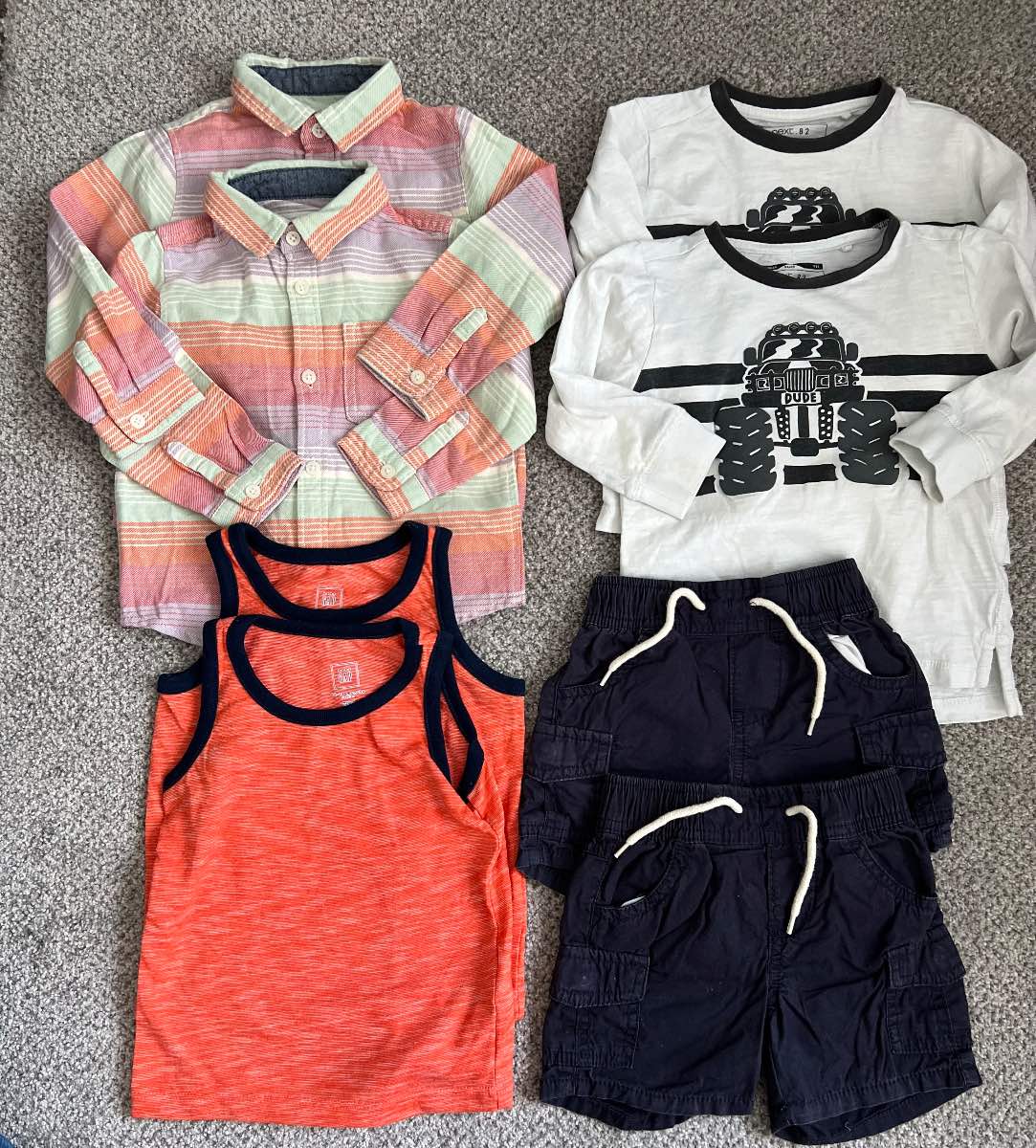 Bundle of Clothes for Twin Boys Size 6-12 & 12-18 Months