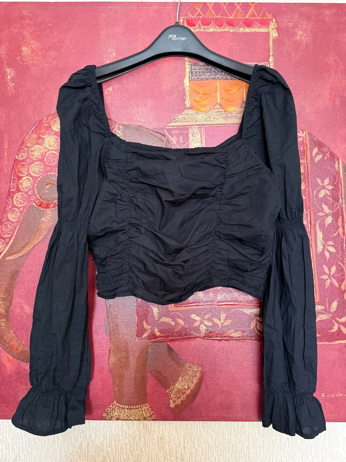 Ruffle detail longsleeve top size 12