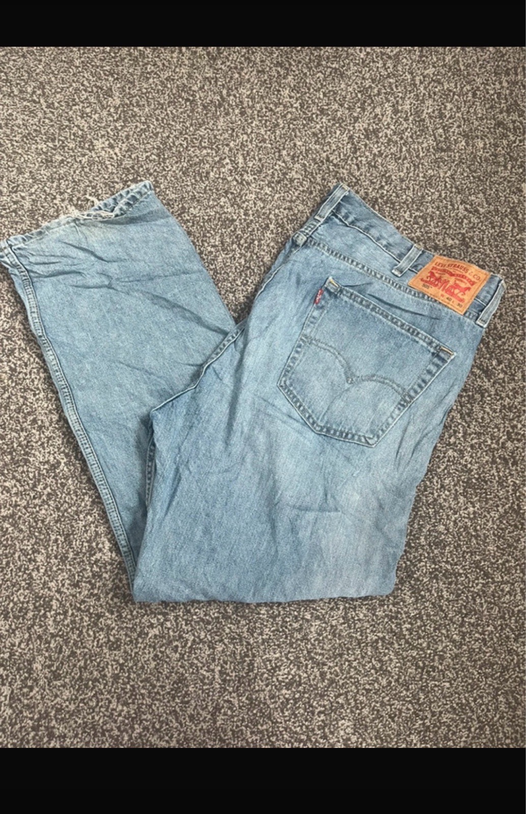 Levi's 505 Men's Regular Fit Straight Light Wash Blue Denim Jeans W40 L30