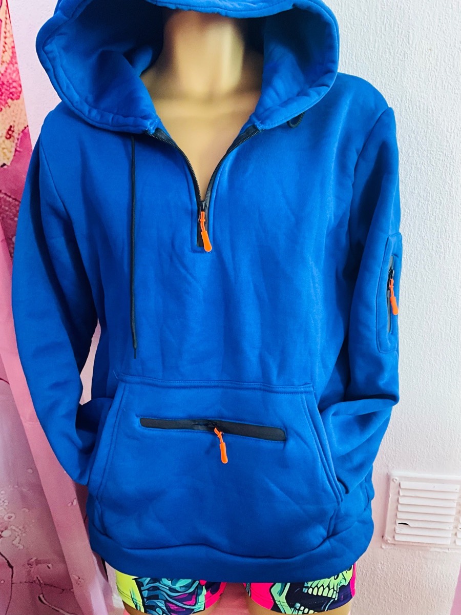 Blue hoodie M with zipper