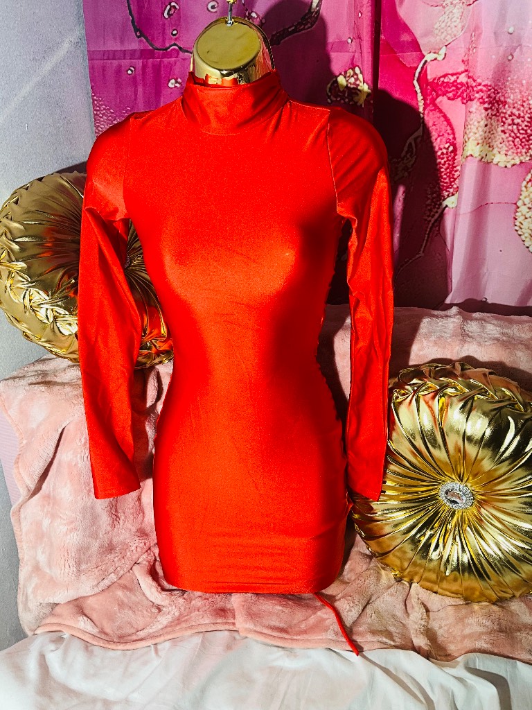Red Ruched Dress