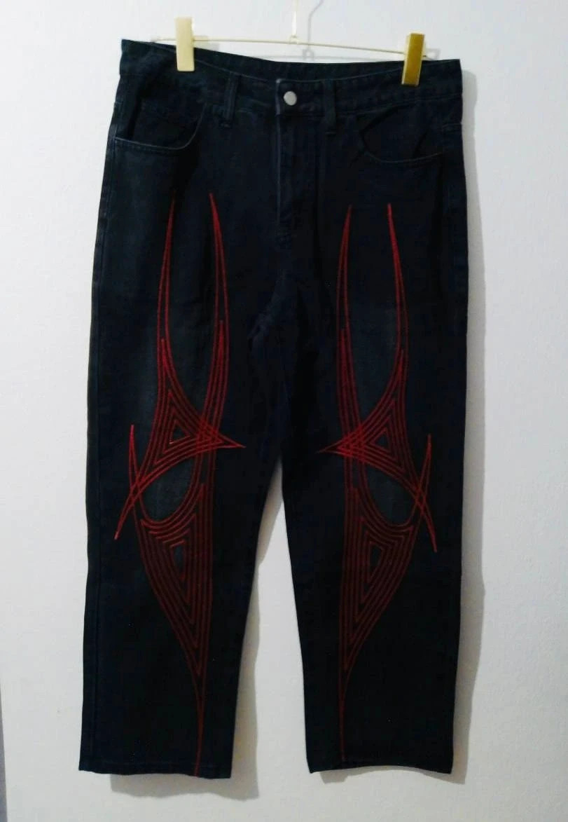 Bnwot Black and Red Jeans M Style