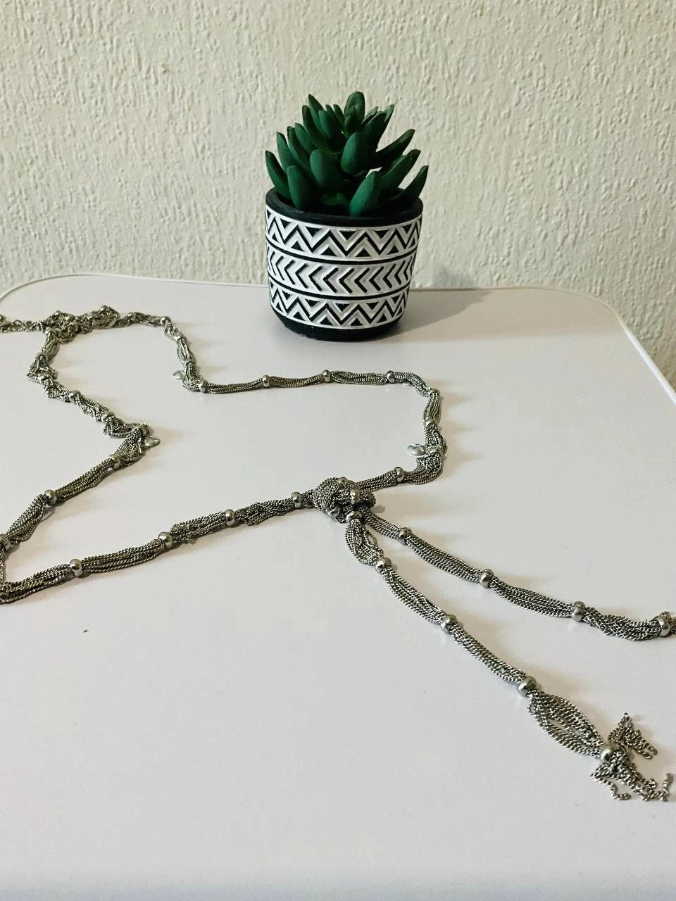 Very Good Vintage Silver Hanging Necklace