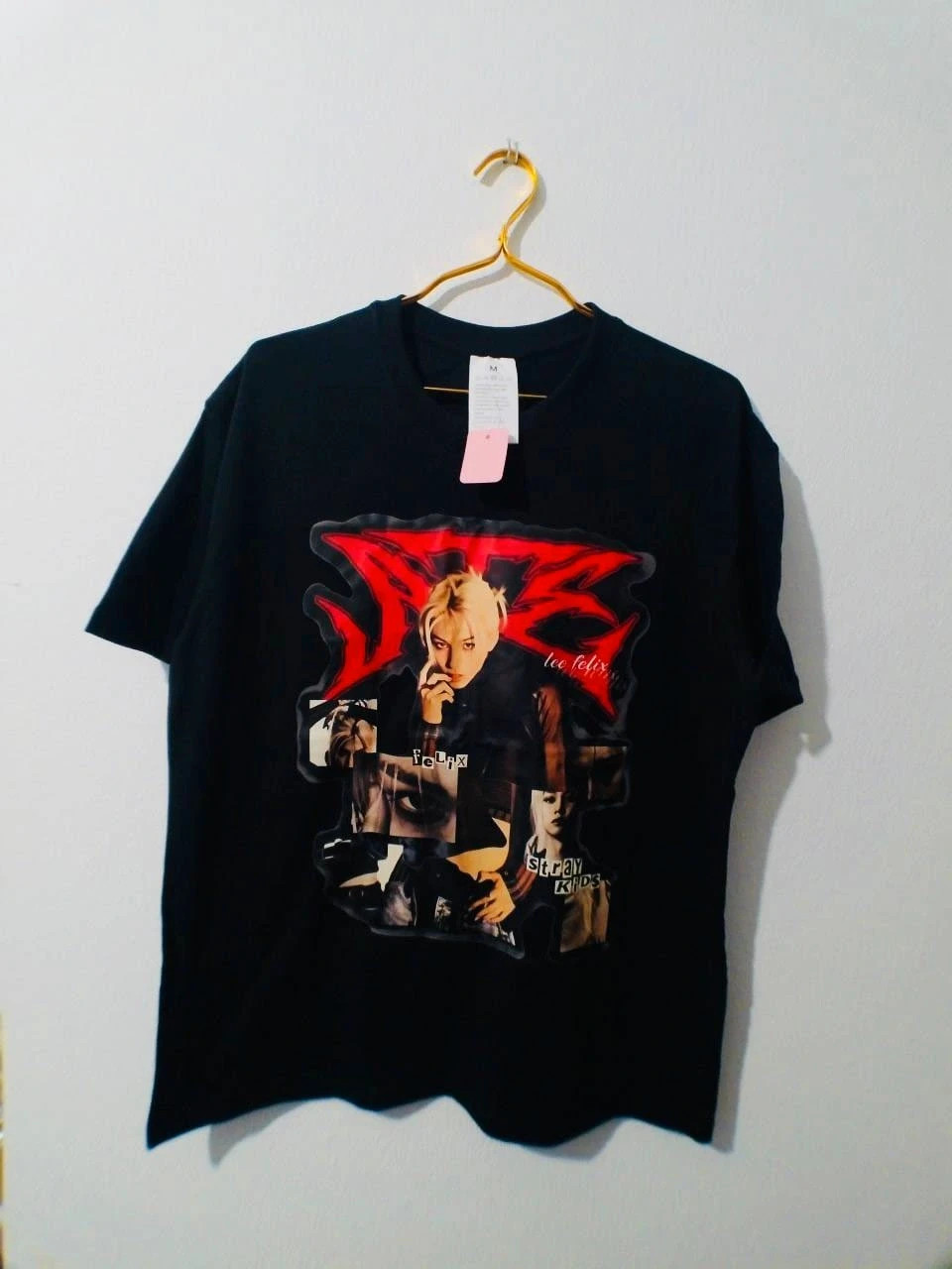 Bnwt Unisex Felix StrayKids Black M t-shirt Collectors item Special Occasions Concerts Kpop Elastane