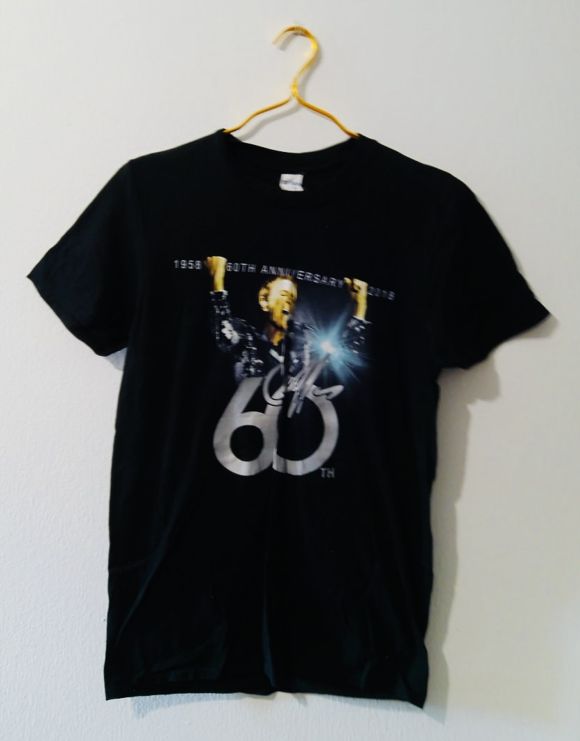 Bnwot Men’s Cliff Richard Black 65th Anniversary Tour Graphic T-Shirt Medium All Seasons Outwear