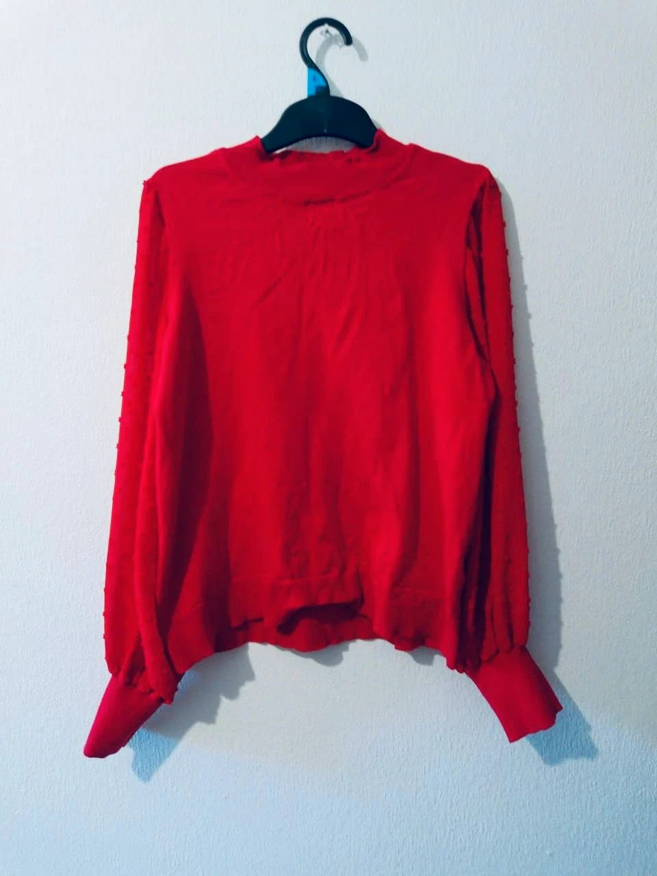 Excellent Women's Red Blouse M Casual Long Sleeve