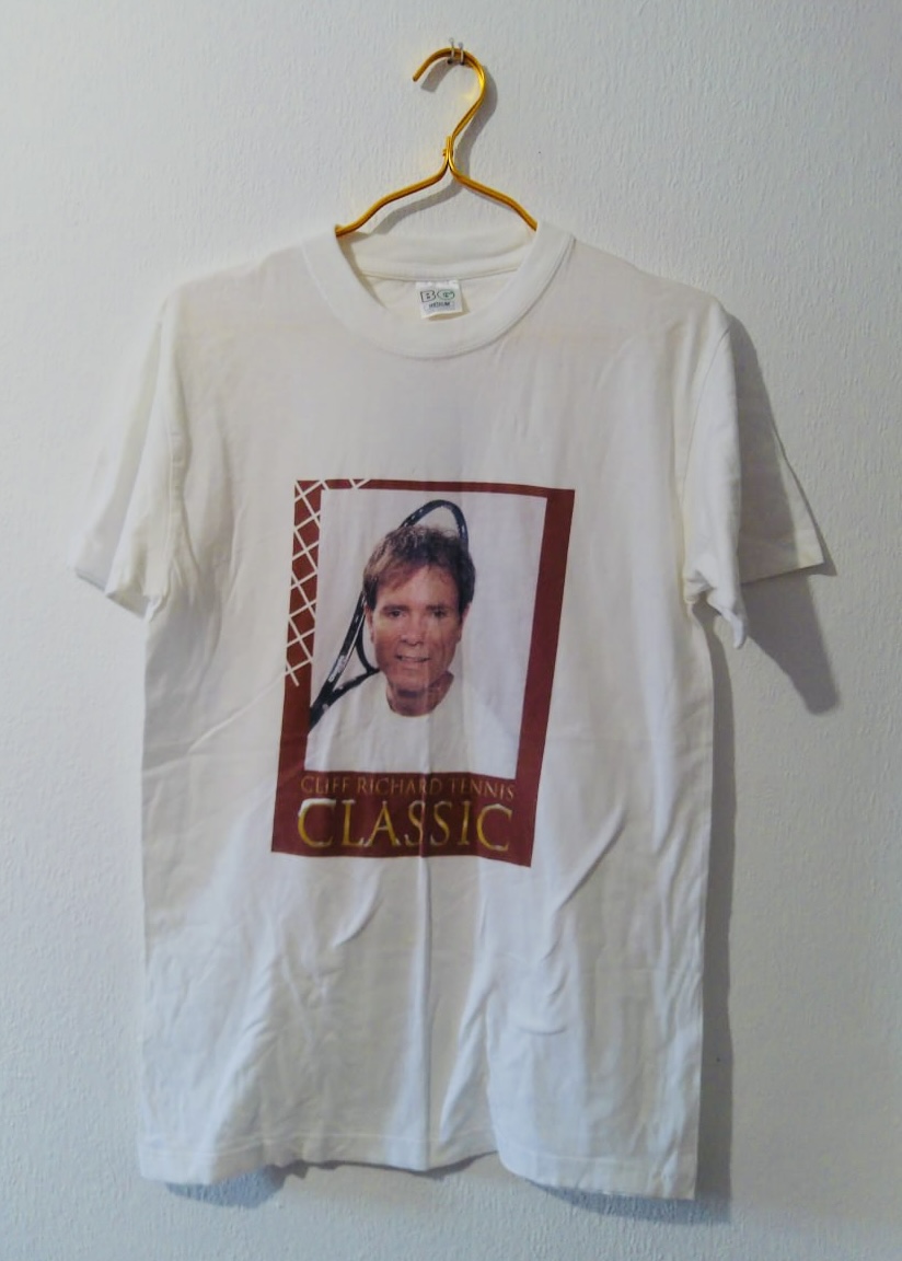 Bnwot Men’s Cliff Richard White Tennis Classic Graphic T-Shirt M All Seasons Outwear Indoors