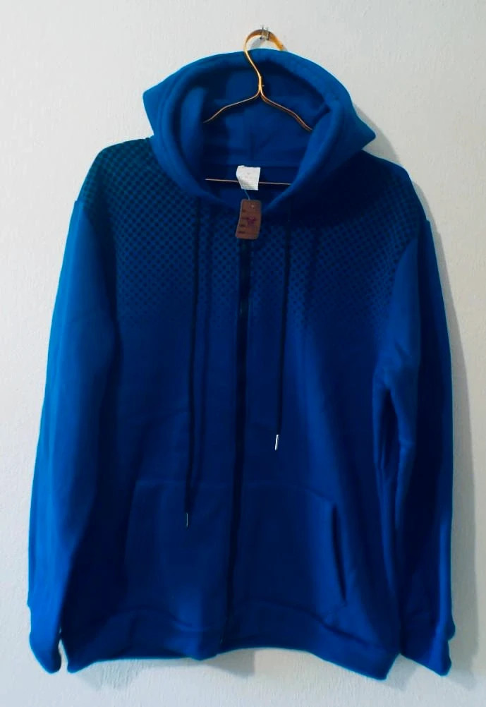 Bnwt Men's Blue M Hoodie Black dots Sports Fitness Training All seasons Elastane