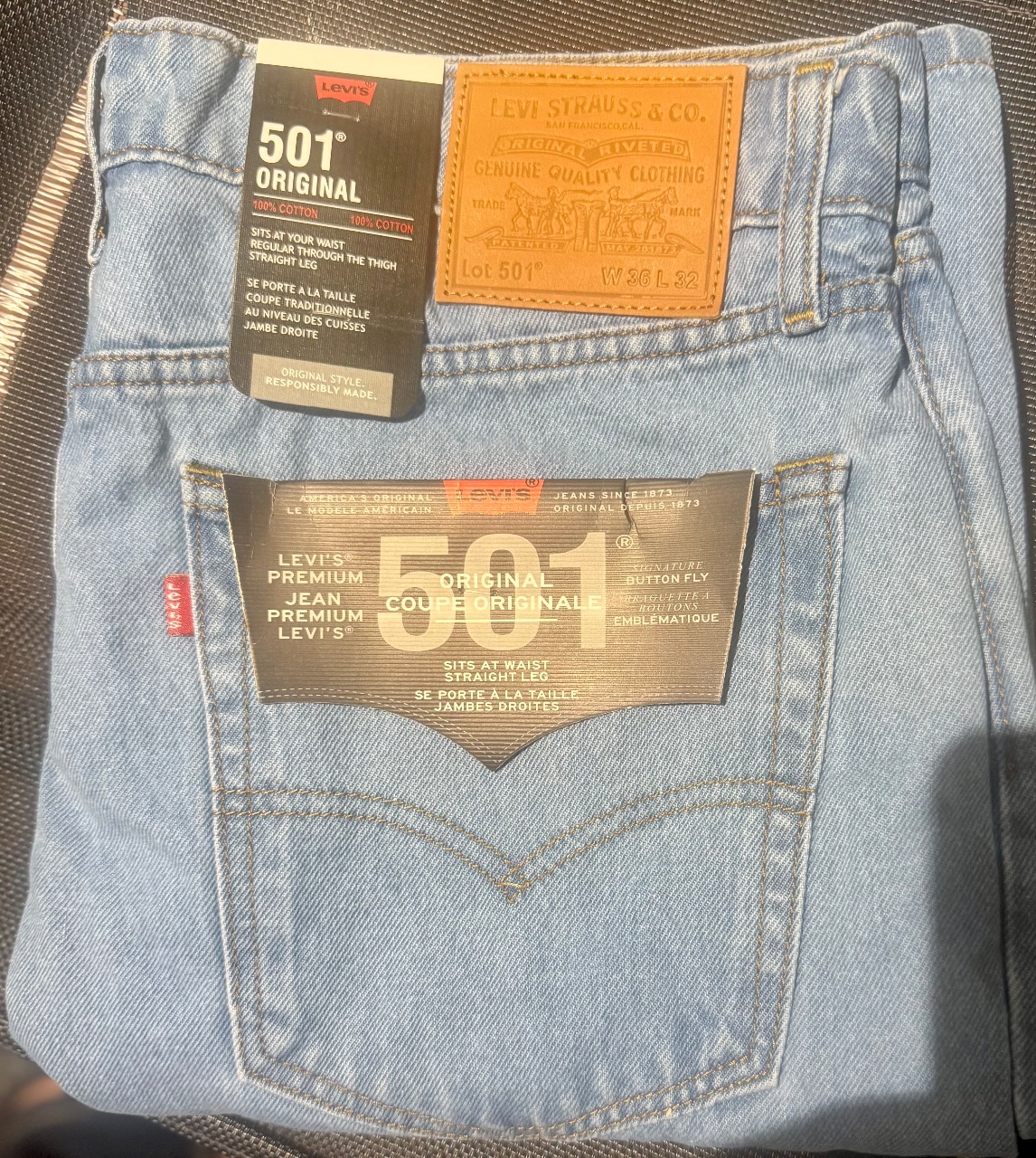 Levis 501 Mens Jeans 32/32 Straight Fit