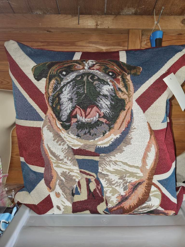 British bull dog cushions