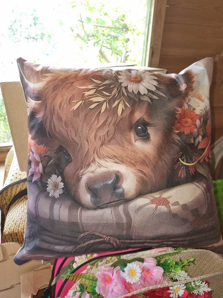 Highland cow cushions new