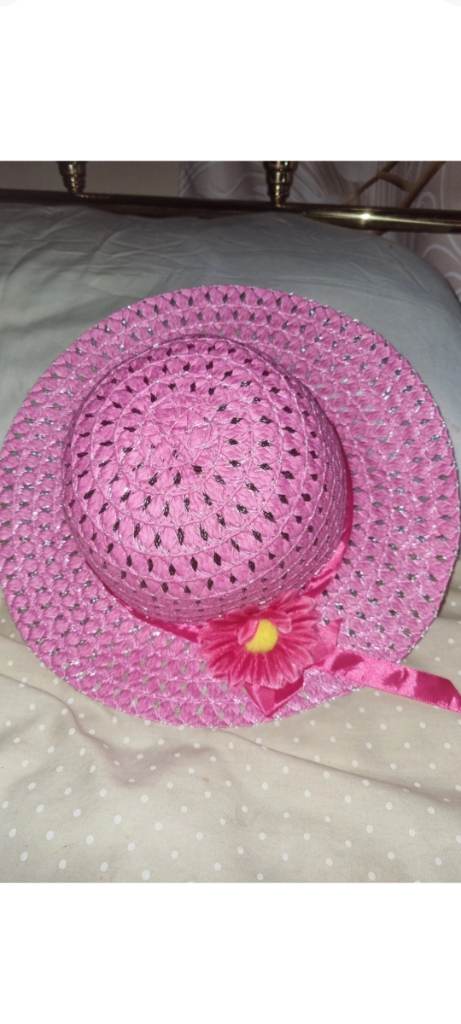 Girls pink summer hats