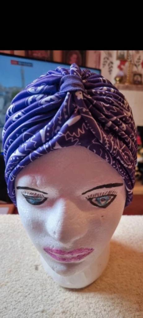Ladies purple cap