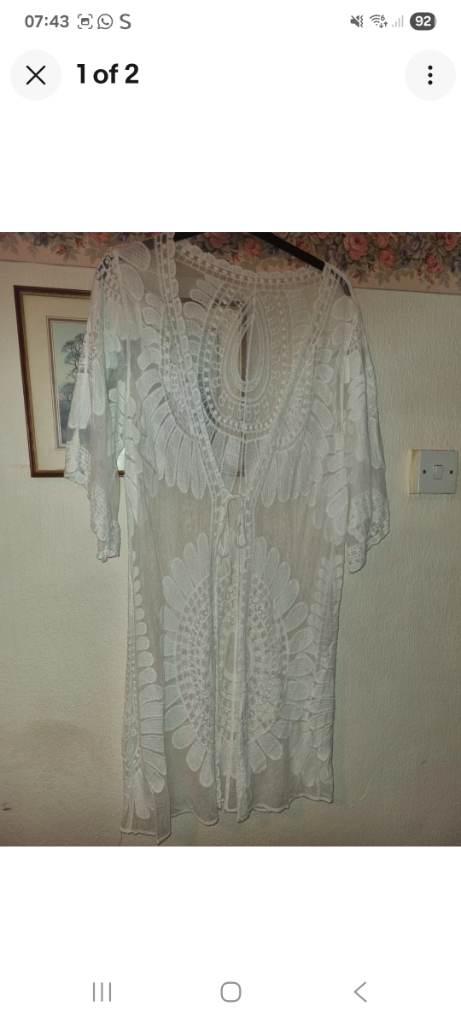 Ladies lace long cardigan