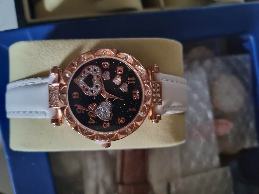 Ladies watch with love hearts