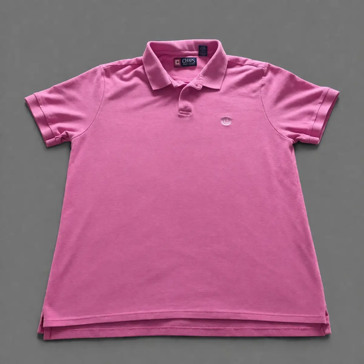 Chaps Pink Polo Shirt XL Mens Classic Cotton Short Sleeve Casual