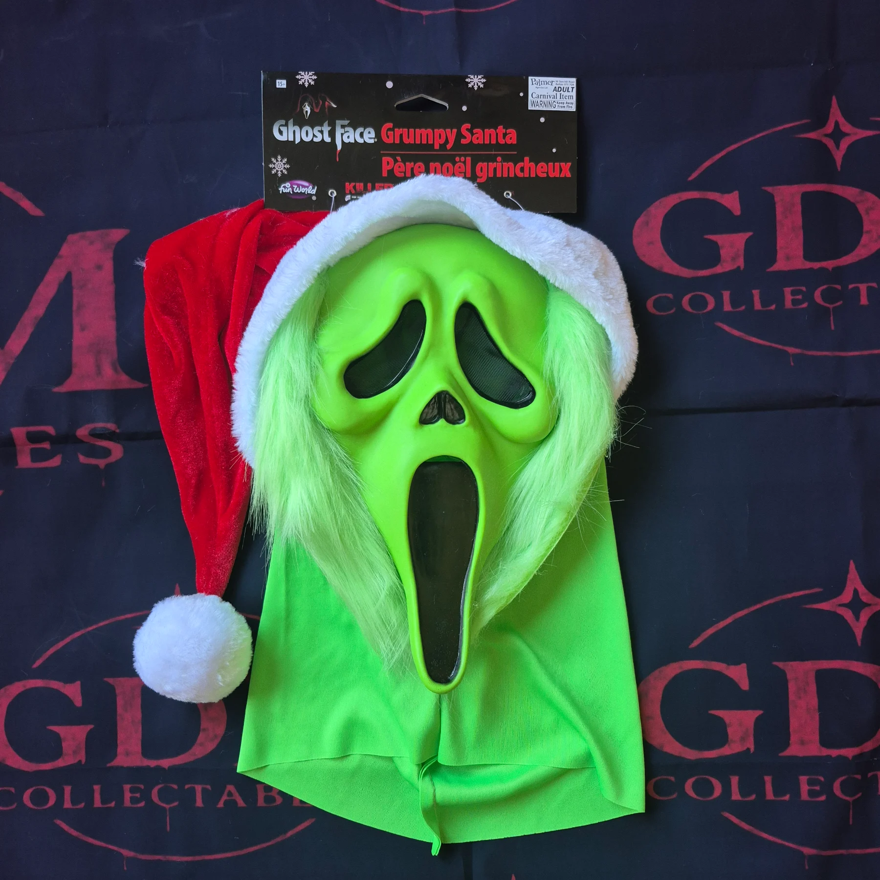 Ghost Face Grumpy Santa Mask By Fun World