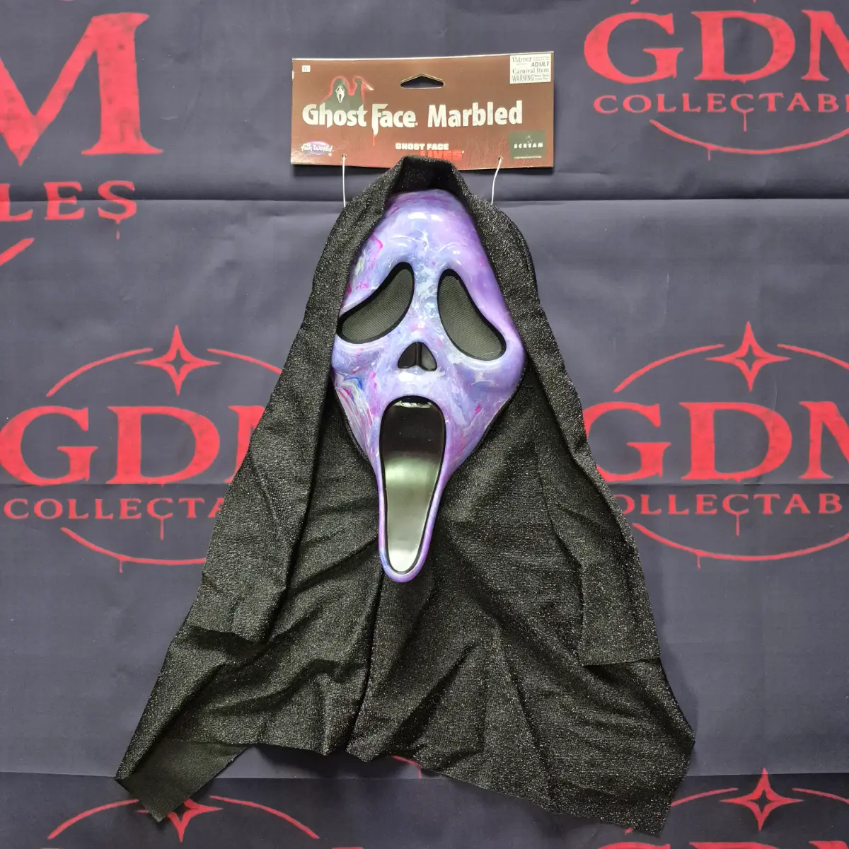 Official Ghost Face Marbled Scream Mask - Purple