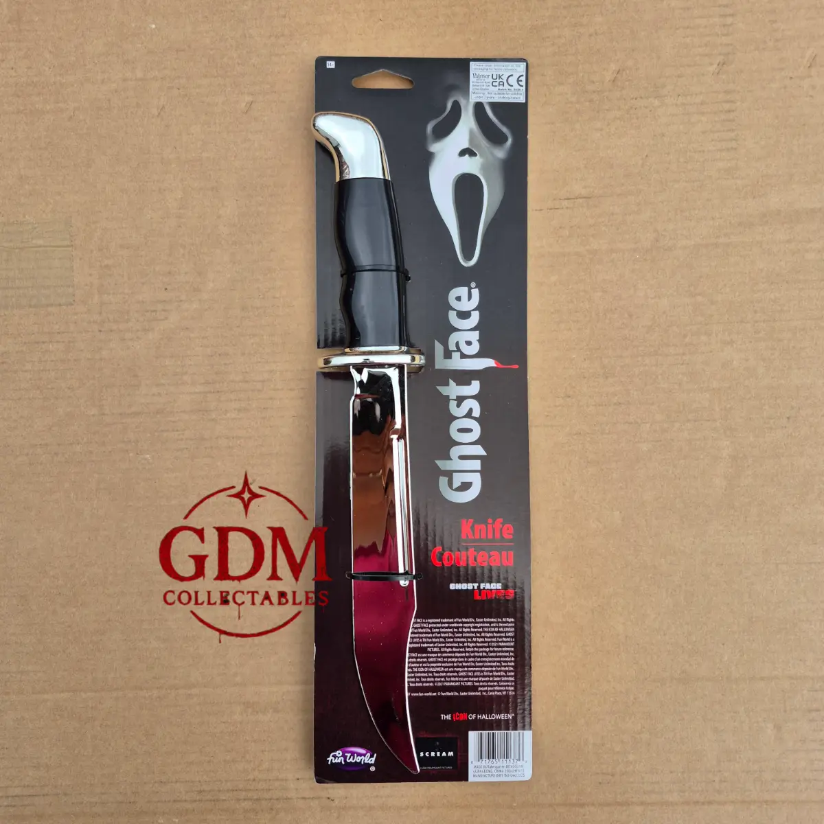Official Ghost Face 13" Chrome Bowie Prop