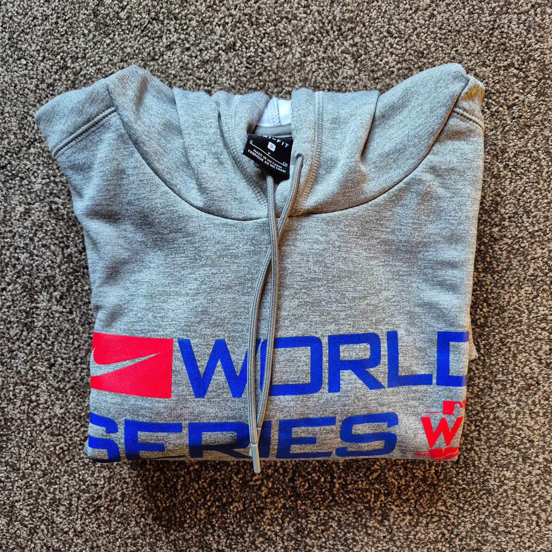 Nike Dri-Fit Philadelphia Phillies World Series Grey Hoodie Sweatshirt Small