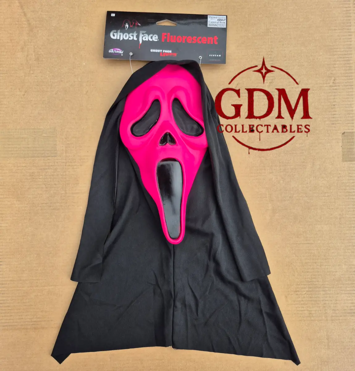 Official Ghost Face Scream Mask Flourescent Hot Pink. BNWT