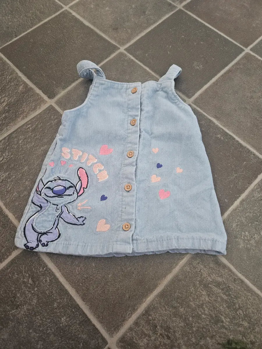 Baby girls button up stitch dress