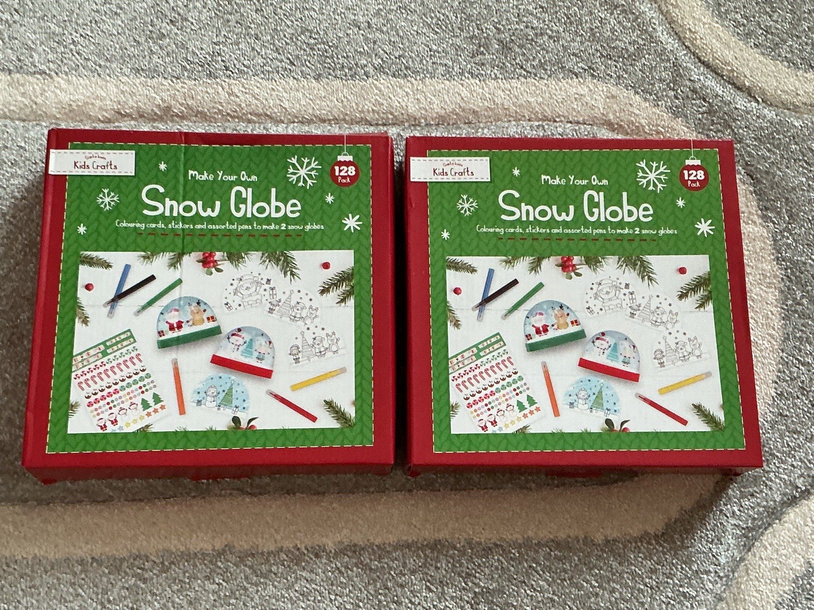 Pair of ‘Make your own Snowglobe’ kits. Perfect to put away for December!
