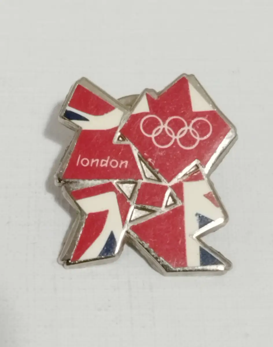 Silver tone & enamel 2012 London Olympics pin brooch