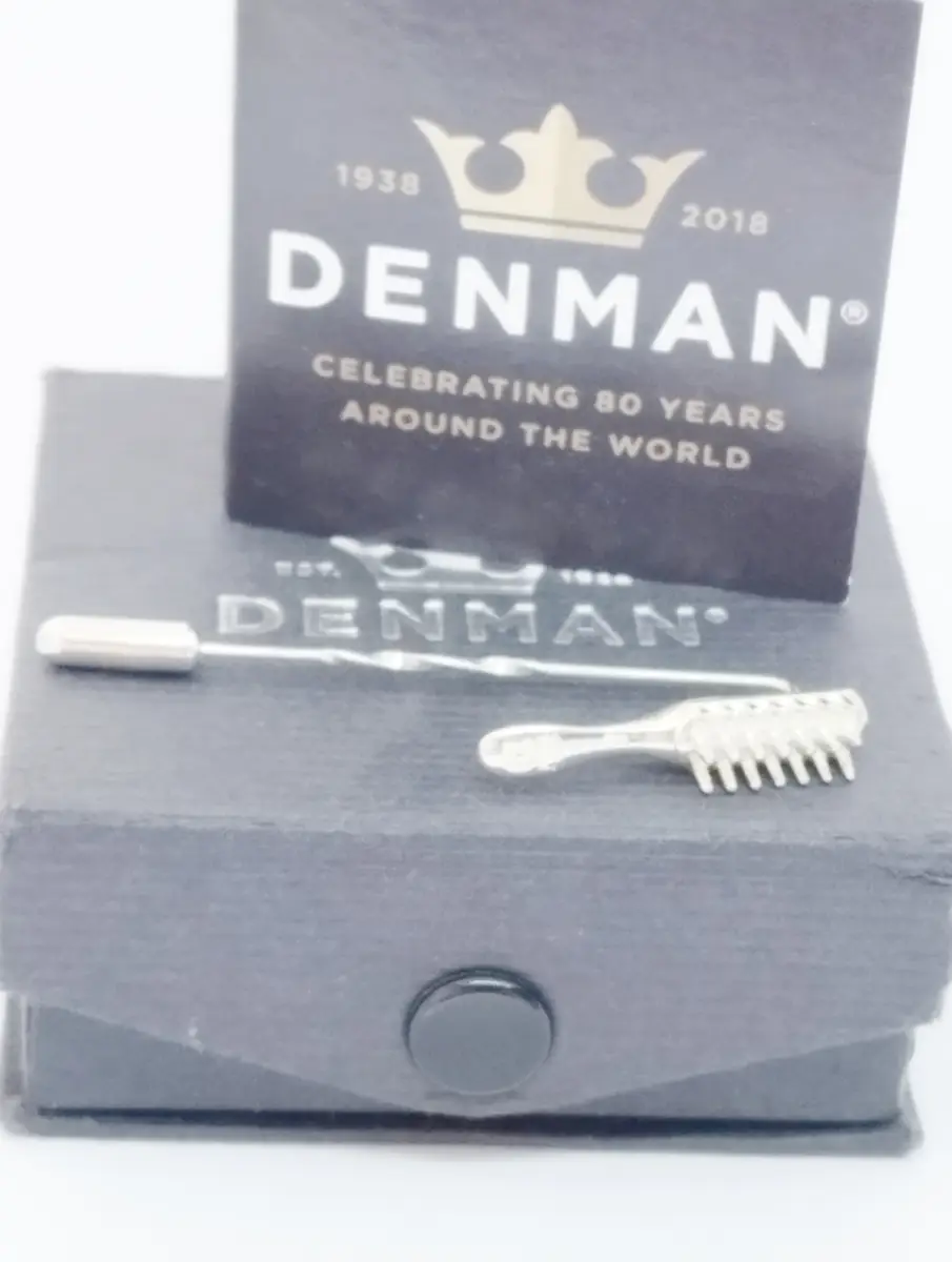 Sterling Silver 925 Anniversary Denman Hairbrush pin brooch