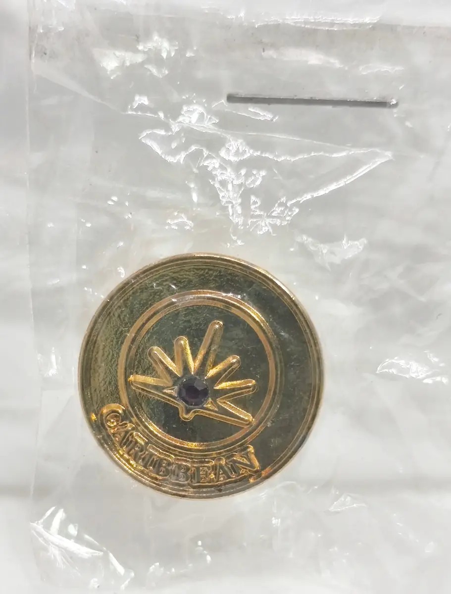 P&O loyalty Caribbean metal pin brooch