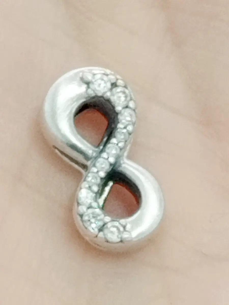 Pandora silver hallmarked 925 Reflexions Sparkling infinity clip bracelet charm