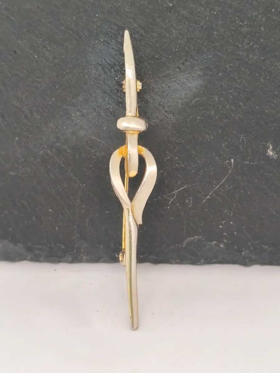 Metal tie pin or brooch