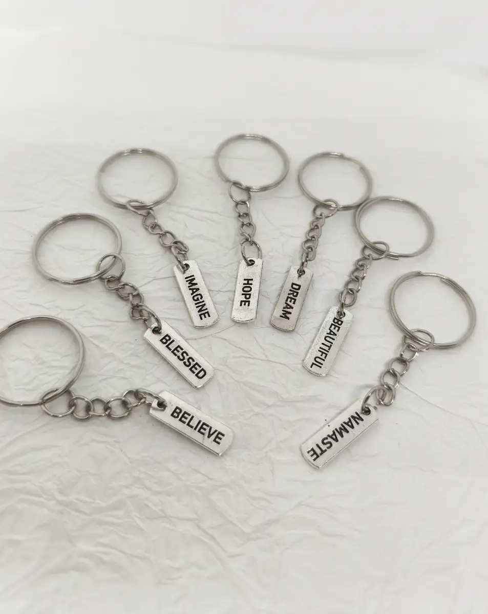 Bundle of 7 self affirming sayings keyrings
