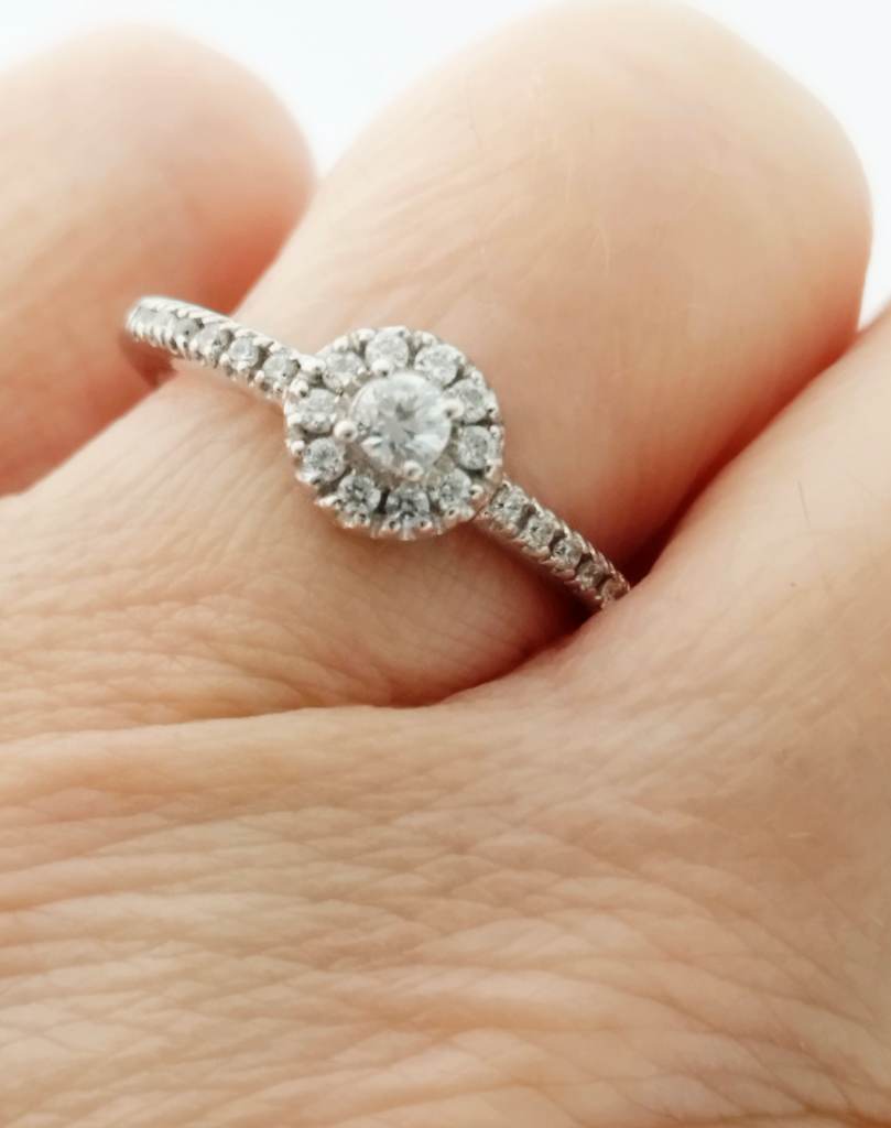 Silver 925 hallmarked multi gem ring size K