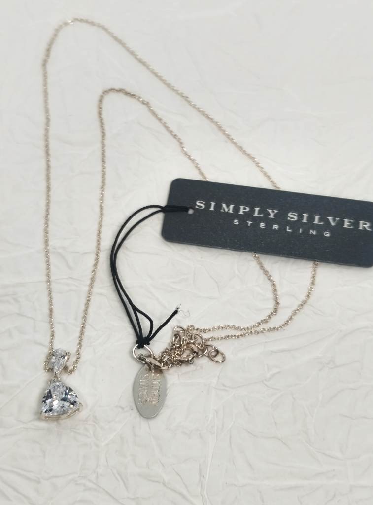 Simply Silver 925 gem set pendant brand New