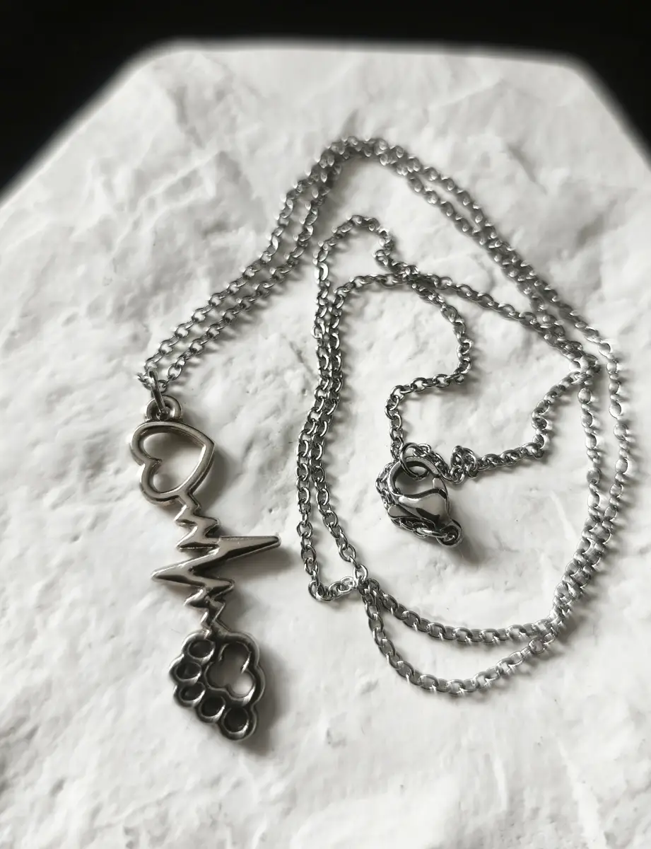 Paw & heart pendant & chain