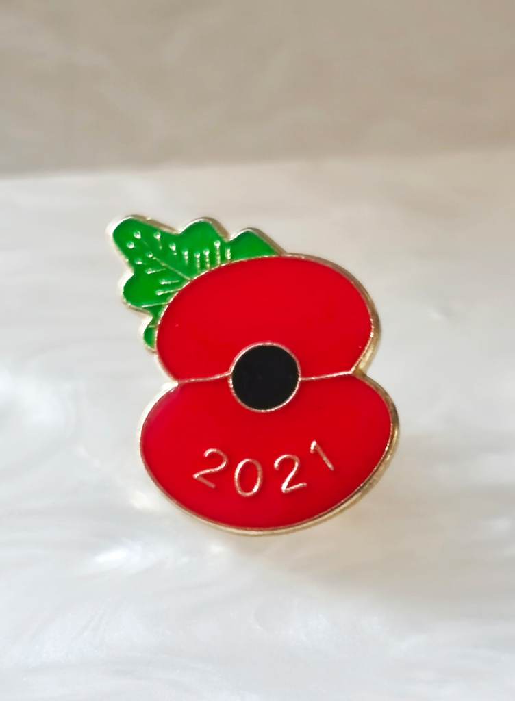 2021 Enamel Poppy pin brooch
