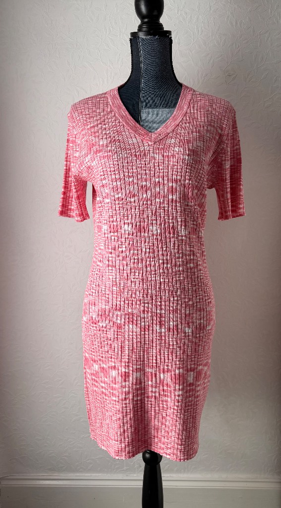 Gianni Feraud Space knit short sleeve mini dress in mutli UK 16