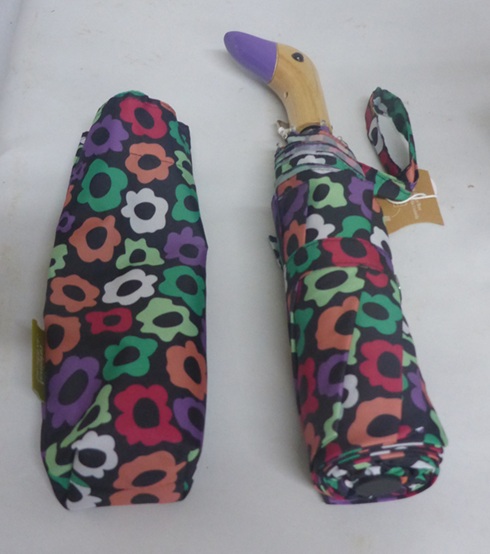 Duckhead Original Compact Duck Head Handle Flower Maze Umbrella Brolley