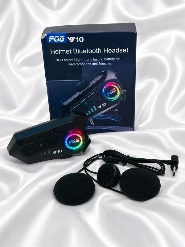 Motorcycle Bluetooth Helmet Headset Wireless Waterproof MP3 Soft Mic